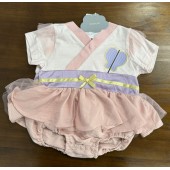 日本 小童服飾 女裝 女童 女孩 童裝 幼童 嬰兒和服 日式和服 連身衣 包臀衣 過頭 80碼 粉紅色